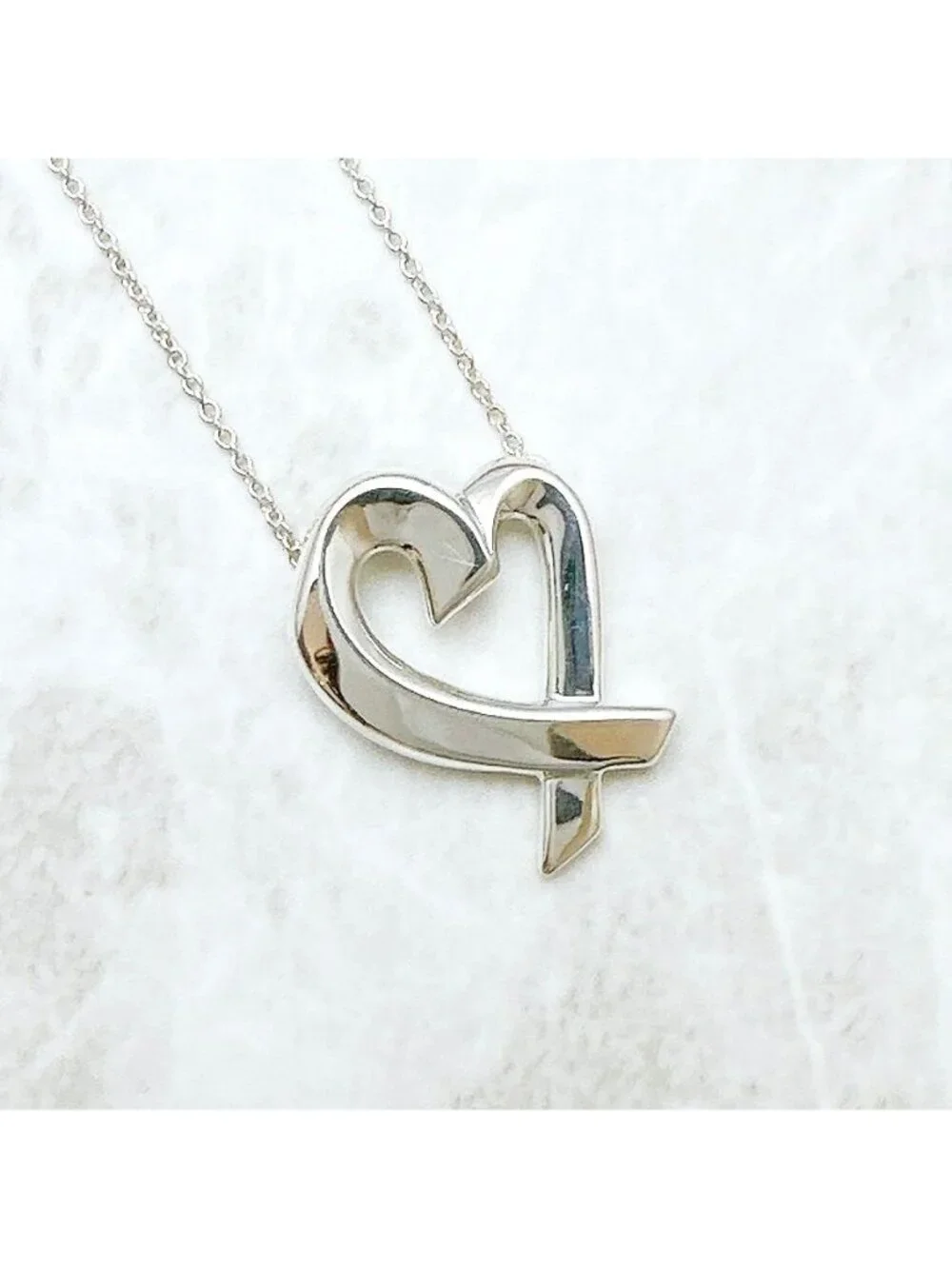 Tiffany & Co Loving Heart Silver Necklace 47